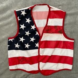 Rubie's American Flag Vest Stars & Stripes 4th of July Merica Halloween Costume